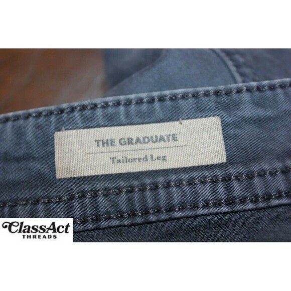 AG Adriano Goldschmied Pants Gray The Graduate Tailored Leg Stretch 38 X 34 - Picture 4 of 7
